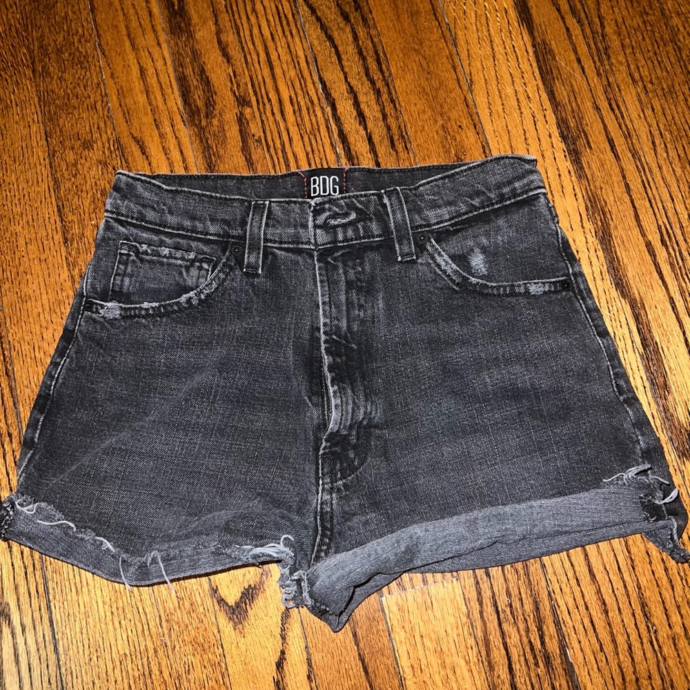 BDG black jean shorts